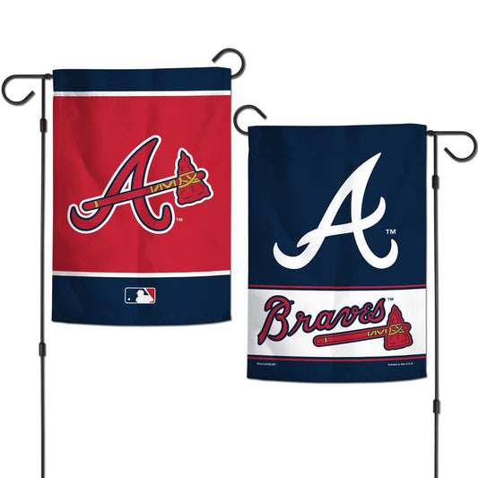 12.5"x18" Atlanta Braves 2-Sided Garden Flag; Polyester