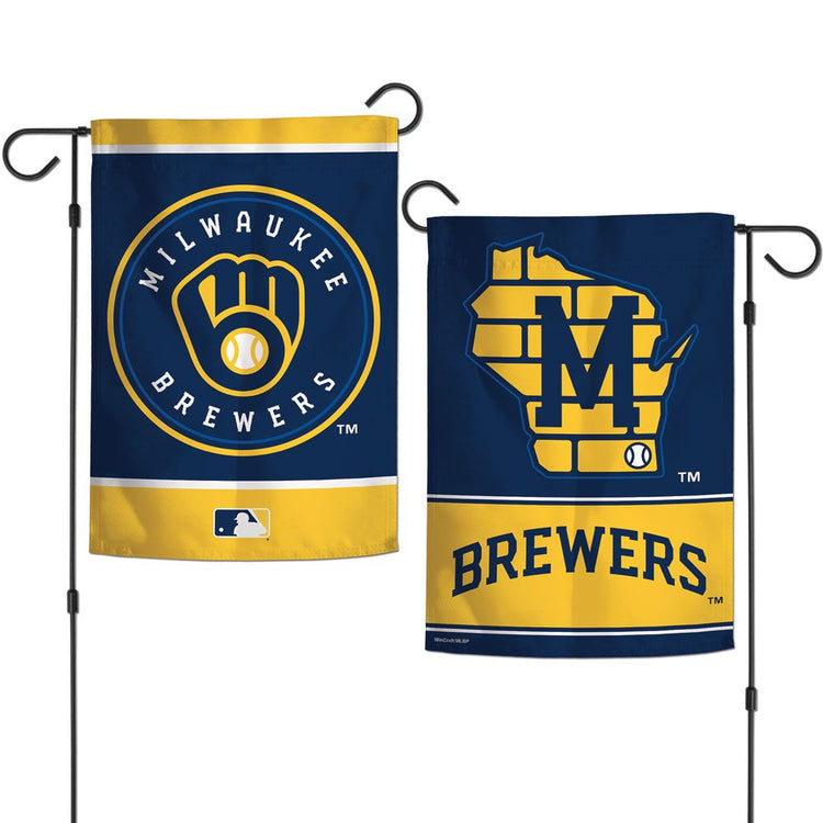 12.5"x18" Milwaukee Brewers Double-Sided Garden Flag