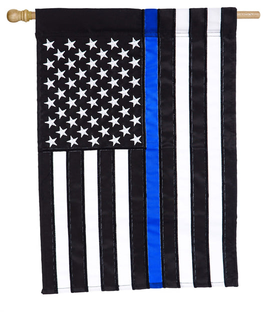Thin Blue Line American Police House Flag