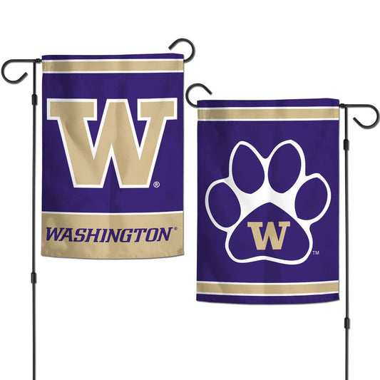 12.5"x18" University of Washington Huskies 2-Sided Garden Flag; Polyester