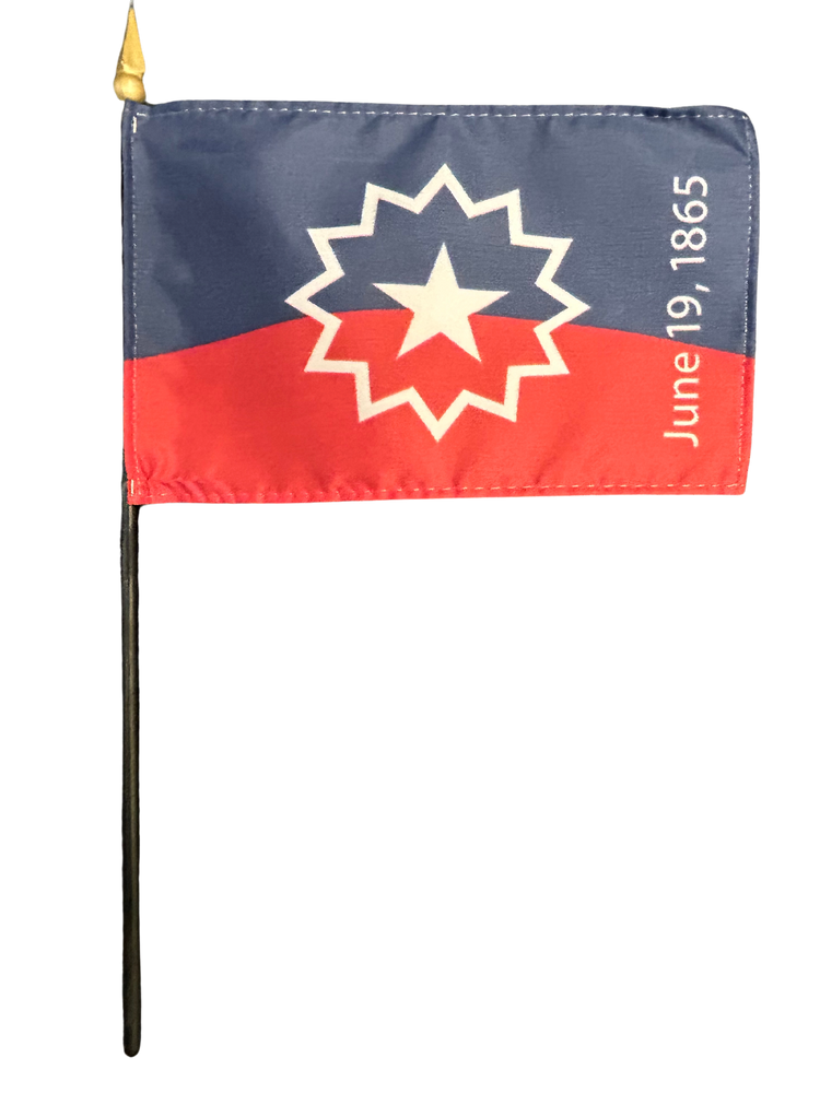 4"x6" Juneteenth Poly-Silk Handheld Stick Flag