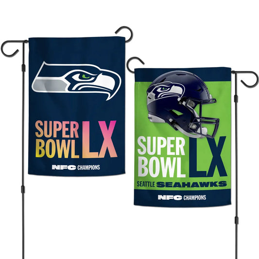 12.5"x18" Seattle Seahawks NFC Championship Super Bowl LX Garden Flag *Pre-order*