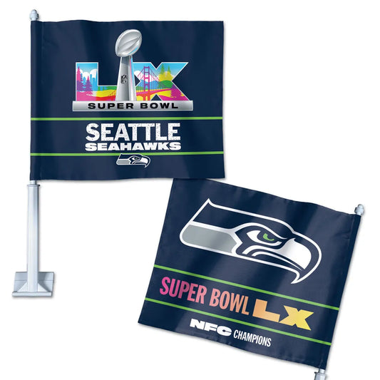 11.75"x14" Seattle Seahawks NFC Champions Super Bowl XL Car Flag *Pre-order*