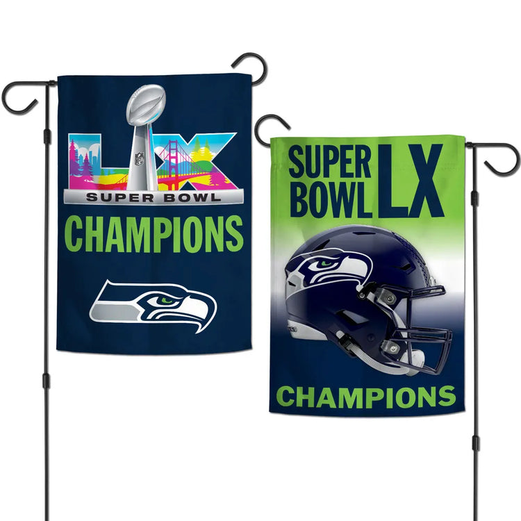 12.5"x18" Seattle Seahawks Super Bowl LX Champions Garden Flag