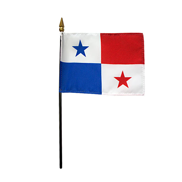 4"x6" Panama Poly-Silk Handheld Stick Flag