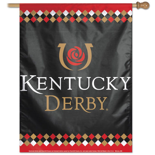 28"x40" Kentucky Derby House Flag; Polyester