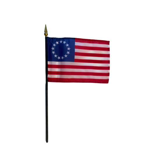 4"x6" Betsy Ross Poly-Silk Handheld Stick Flag