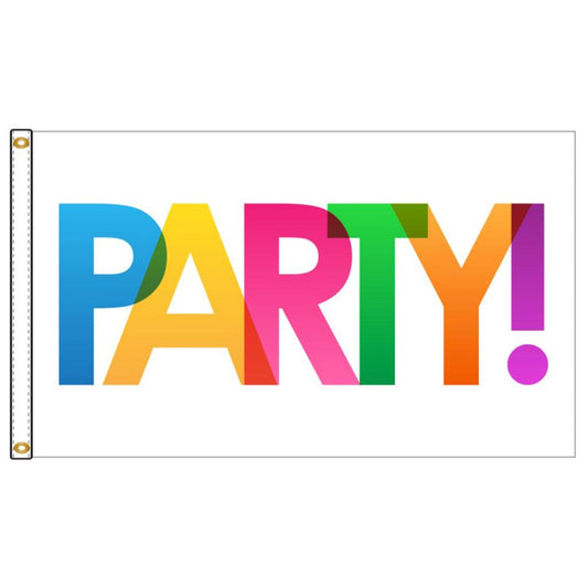 3x5 Party Time Outdoor Flag