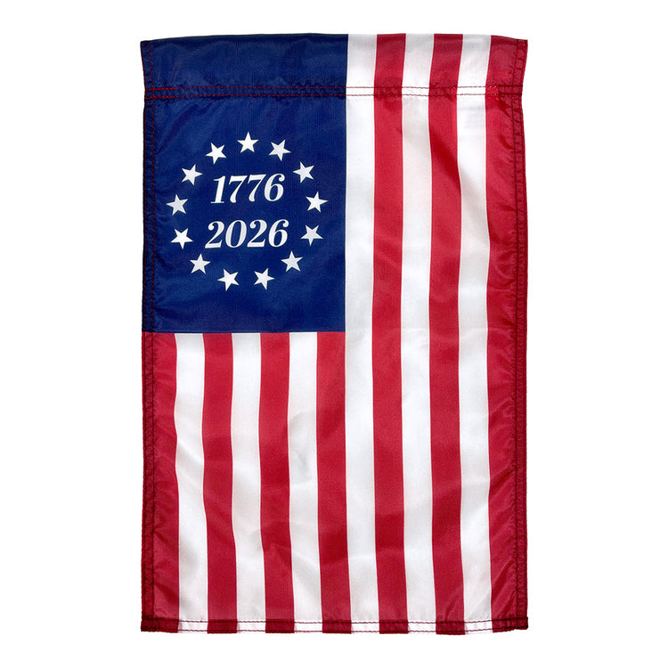 12"x18" America 250 Commemorative Betsy Ross 1776-2026 Garden Flag