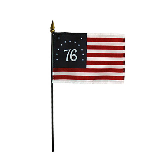 4"x6" Bennington Poly-Silk Handheld Stick Flag