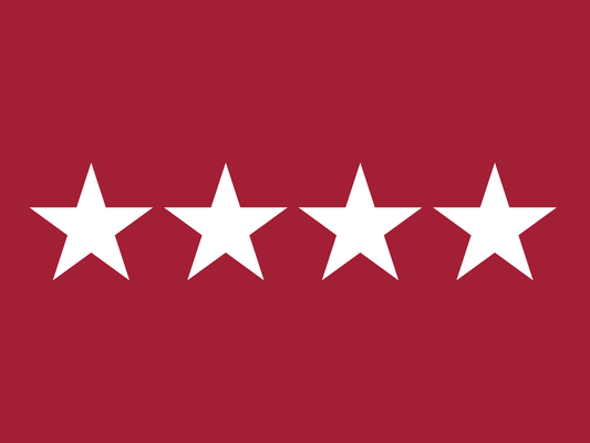 3x4 US Army 4 Star General Nylon Flag with Sleeve & Gold Fringe