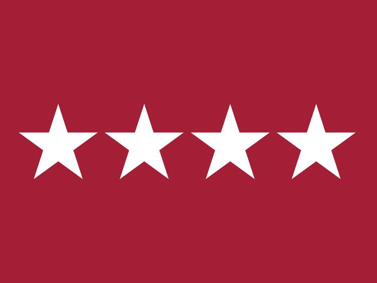 3x4 US Army 4 Star General Nylon Flag with Sleeve & Gold Fringe