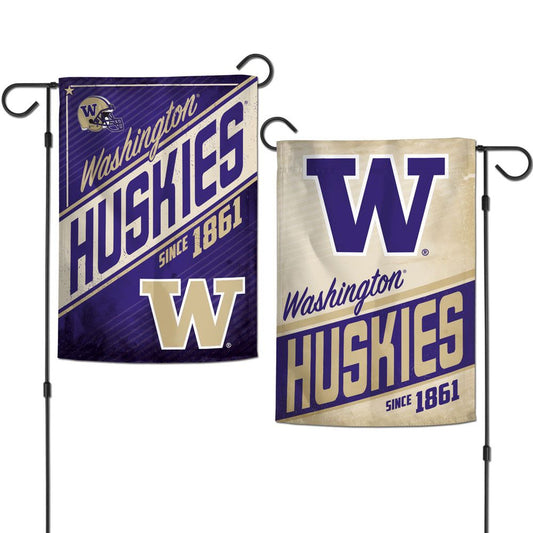 12.5"x18" University of Washington Huskies 2-Sided Garden Flag; Polyester