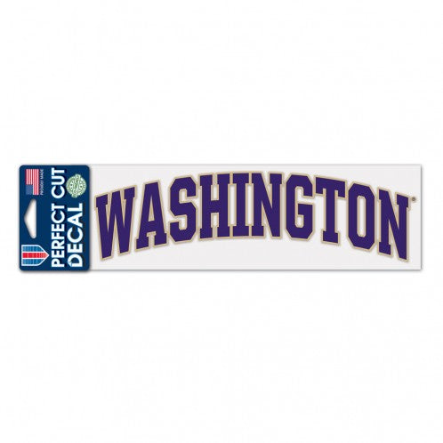 3"x10" University of Washington Huskies Perfect Cut Bumper Sticker