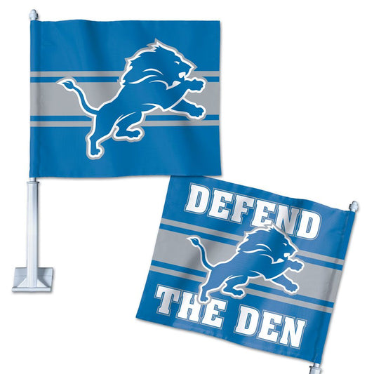 11.75"x14" Detroit Lions Team Car Flag