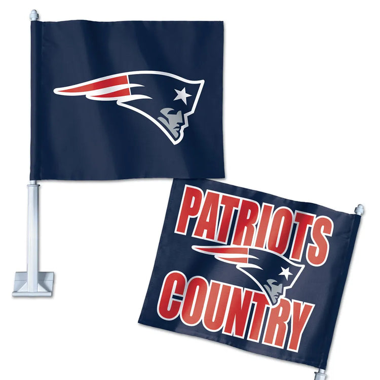 11.75"x14" New England Patriots Team Car Flag