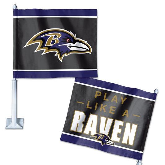 11.75"x14" Baltimore Ravens Team Car Flag