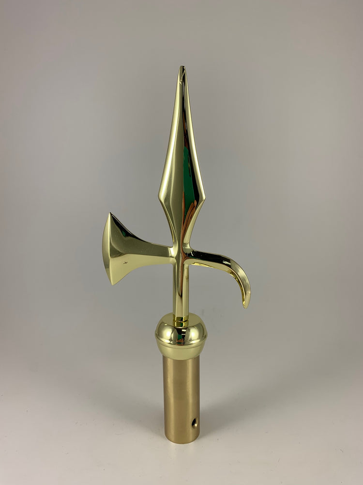 9-1/4" Solid Brass Battle Axe Ornament