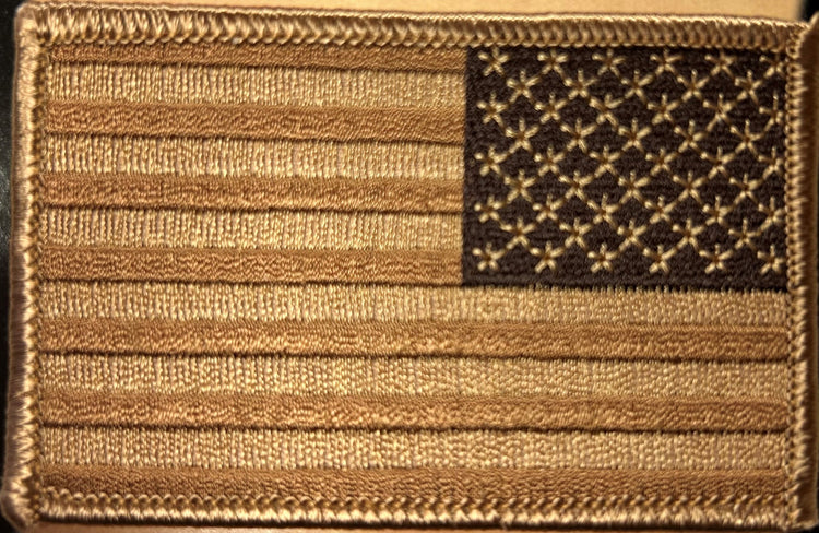 US Desert Brown Embroidered Flag Patch - Right Hand
