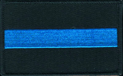 Thin Blue Line Police Flag Patch