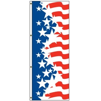 8x3 Patriotic Star Sparkle Attraction Flag