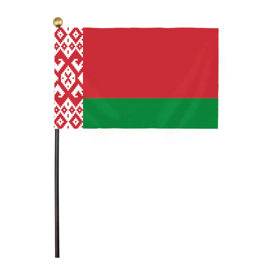 4"x6" Belarus Poly-Silk Handheld Stick Flag