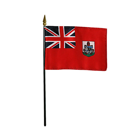 4"x6" Bermuda Poly-Silk Handheld Stick Flag