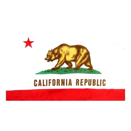 3x5 California State Indoor Flag with Polehem Sleeve
