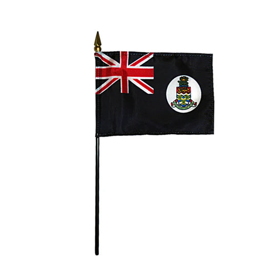 4"x6" Cayman Islands Poly-Silk Handheld Stick Flag