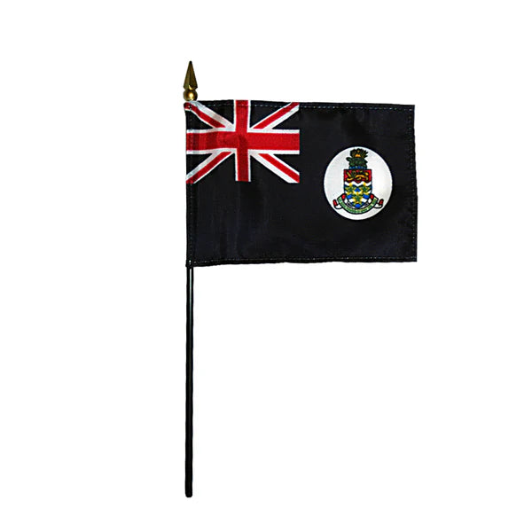 4"x6" Cayman Islands Poly-Silk Handheld Stick Flag
