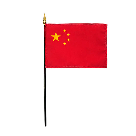4"x6" China Poly-Silk Handheld Stick Flag