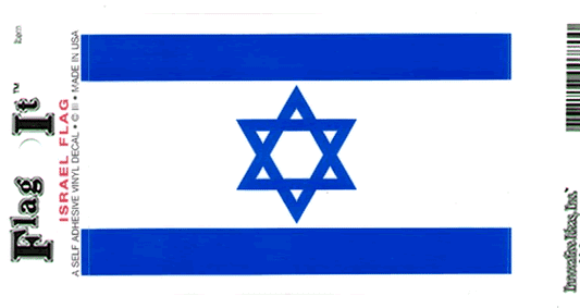 3-1/2"x5" Israel Vinyl Flag Decal