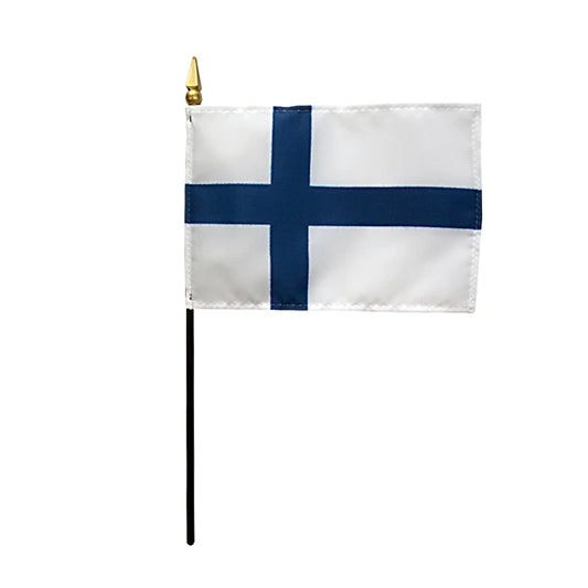 4"x6" Finland Poly-Silk Handheld Stick Flag