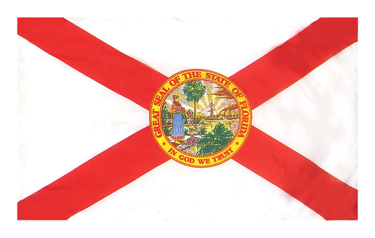 3x5 Florida State Indoor Flag with Polehem Sleeve