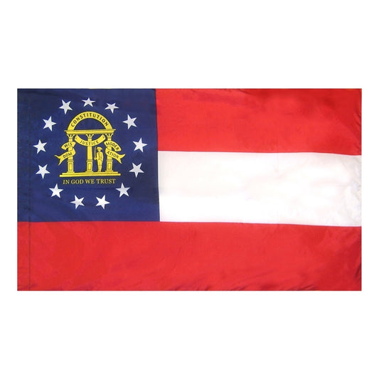 3x5 Georgia State Indoor Flag with Polehem Sleeve