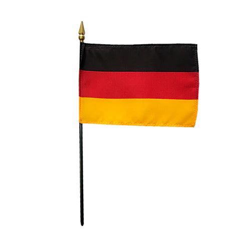 4"x6" Germany Poly-Silk Handheld Stick Flag
