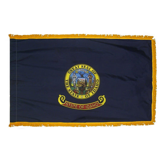 3x5 Idaho State Indoor Flag with Polehem Sleeve & Fringe