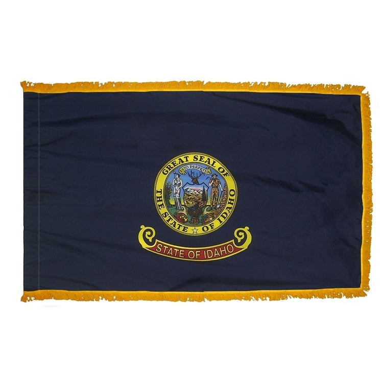3x5 Idaho State Indoor Flag with Polehem Sleeve & Fringe