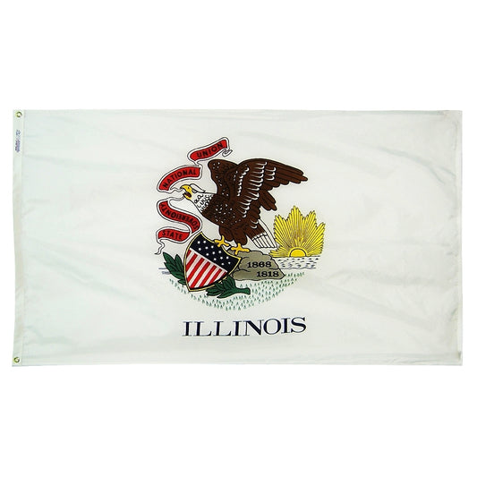 8'x12' Illinois State Outdoor Nylon Flag