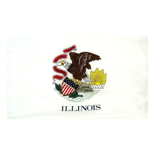 3x5 Illinois State Indoor Flag with Polehem Sleeve