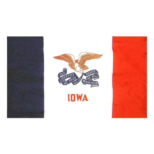 3x5 Iowa State Indoor Flag with Polehem Sleeve