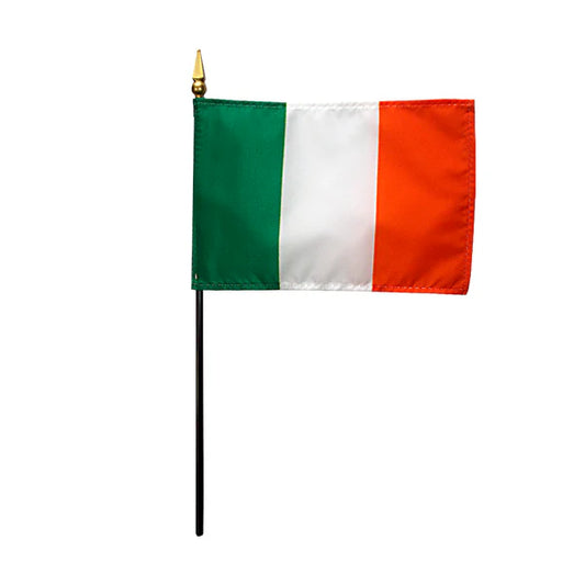 4"x6" Ireland Poly-Silk Handheld Stick Flag