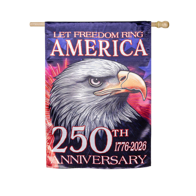 29"x43" 250th Anniversary Let Freedom Ring Eagle House Flag