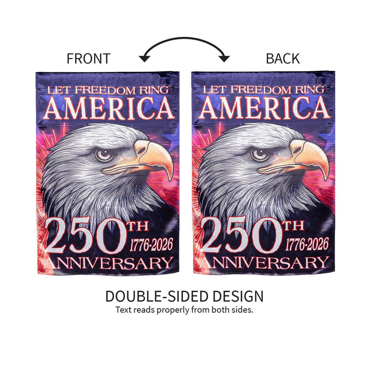 29"x43" 250th Anniversary Let Freedom Ring Eagle House Flag