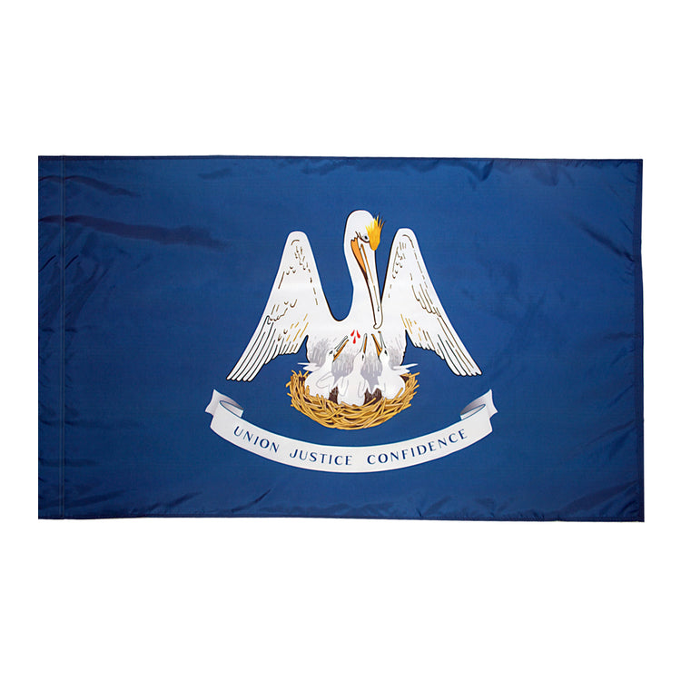 3x5 Louisiana State Indoor Flag with Polehem Sleeve