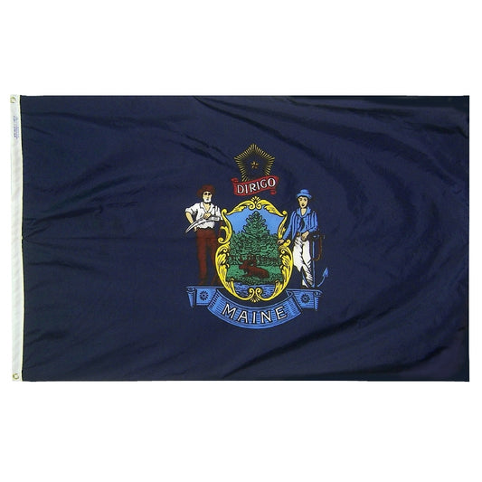 8'x12' Maine State Outdoor Nylon Flag