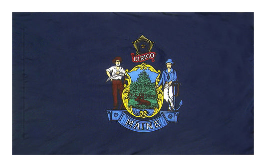 3x5 Maine State Indoor Flag with Polehem Sleeve