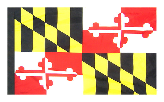 3x5 Maryland State Indoor Flag with Polehem Sleeve