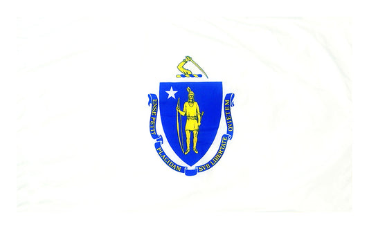 3x5 Massachusetts State Indoor Flag with Polehem Sleeve