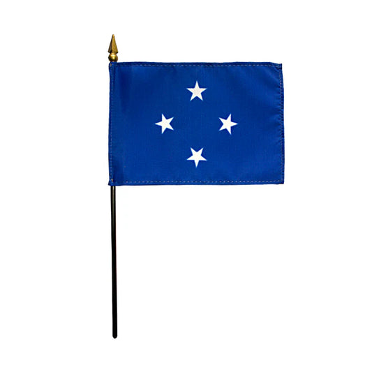 4"x6" Micronesia Poly-Silk Handheld Stick Flag